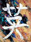 Chinese Symbol Courage  #MSC-024b,  Original Acrylic on Canvas: 36  x 48 inches,  Sold;  Stretched and Gallery Wrapped Limited Edition Archival Print on Canvas: 40  x 56 inches     $1590-.  Custom   sizes, colors, and commissions are also available.  For more information or to order, please visit our  ABOUT  page or call us at 561-691-1110.