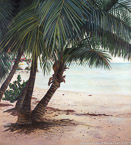 Key West Beach  #LAN-030,  Original Acrylic on Canvas: 80  x  88 inches   $11700;  Stretched and Gallery Wrapped Limited Edition Archival Print on Canvas: 40 x 44 inches   $1530.  Custom  sizes, colors, and commissions are also available.  For more information or to order, please visit our ABOUT page or call us at   561-691-1110.