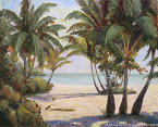 Key West  #LAN-035,  Original Acrylic on Canvas: 48  x  60 inches   $4500;  Stretched and Gallery Wrapped Limited Edition Archival Print on Canvas: 40 x 50 inches   $1560.  Custom  sizes, colors, and commissions are also available.  For more information or to order, please visit our ABOUT page or call us at   561-691-1110.