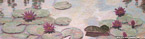 Water Lilies  #IMP-059,  Original Acrylic on Canvas: 18  x  68 inches   $2400;  Stretched and Gallery Wrapped Limited Edition Archival Print on Canvas: 18 x 68 inches   $1530.  Custom  sizes, colors, and commissions are also available.  For more information or to order, please visit our ABOUT page or call us at   561-691-1110.
