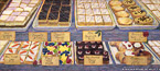 Dessert Counter  #JUN-038,  Original Acrylic on Canvas: 24  x  68 inches   $3900;  Stretched and Gallery Wrapped Limited Edition Archival Print on Canvas: 24 x 68 inches   $1560.  Custom  sizes, colors, and commissions are also available.  For more information or to order, please visit our ABOUT page or call us at   561-691-1110.