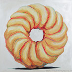 Doughnut  #JUN-030,  Original Acrylic on Canvas: 48  x  48 inches   $2700;  Stretched and Gallery Wrapped Limited Edition Archival Print on Canvas: 40 x 40 inches   $1500.  Custom  sizes, colors, and commissions are also available.  For more information or to order, please visit our ABOUT page or call us at   561-691-1110.