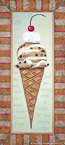 Ice Cream Cone  #JUN-002,  Original Acrylic on Canvas: 30  x  68 inches   $3600;  Stretched and Gallery Wrapped Limited Edition Archival Print on Canvas: 30 x 68 inches   $1590.
