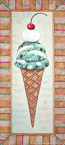 Ice Cream Cone  #JUN-003,  Original Acrylic on Canvas: 30  x  68 inches   $3600;  Stretched and Gallery Wrapped Limited Edition Archival Print on Canvas: 30 x 68 inches   $1590.