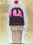 Ice Cream  #JUN-010,  Original Acrylic on Canvas: 30  x  40 inches   $2250;  Stretched and Gallery Wrapped Limited Edition Archival Print on Canvas: 40 x 56 inches   $1590.  Custom  sizes, colors, and commissions are also available.  For more information or to order, please visit our ABOUT page or call us at   561-691-1110.