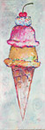 Ice Cream  #XJF-001,  Original Acrylic on Canvas: 24  x  68 inches   $3600;  Stretched and Gallery Wrapped Limited Edition Archival Print on Canvas: 24 x 68 inches   $1560.