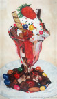 Ice Cream Sundae  #JUN-032,  Original Acrylic on Canvas: 65  x  120 inches   $14400;  Stretched and Gallery Wrapped Limited Edition Archival Print on Canvas: 40 x 72 inches   $1620.
