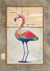Flamingo  #ANF-079,  Original Acrylic on Canvas: 48  x  68 inches   $2925;  Stretched and Gallery Wrapped Limited Edition Archival Print on Canvas: 40 x 56 inches   $1590.  Custom  sizes, colors, and commissions are also available.  For more information or to order, please visit our ABOUT page or call us at   561-691-1110.