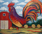 Rooster  #ANF-010,  Original Acrylic on Canvas:   x  inches,  Sold;  Stretched and Gallery Wrapped Limited Edition Archival Print on Canvas: 40  x 50 inches     $1560-.  Custom   sizes, colors, and commissions are also available.  For more information or to order, please visit our  ABOUT  page or call us at 561-691-1110.