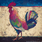 Rooster  #ANF-078,  Original Acrylic on Canvas: 54  x  54 inches   $7500;  Stretched and Gallery Wrapped Limited Edition Archival Print on Canvas: 40 x 40 inches   $1500.  Custom  sizes, colors, and commissions are also available.  For more information or to order, please visit our ABOUT page or call us at   561-691-1110.