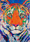Tiger  #ANF-044,  Original Acrylic on Canvas: 48  x  68 inches   $11700;  Stretched and Gallery Wrapped Limited Edition Archival Print on Canvas: 40 x 56 inches   $1590.  Custom  sizes, colors, and commissions are also available.  For more information or to order, please visit our ABOUT page or call us at   561-691-1110.