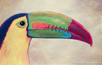 Toucan  #AAX-062,  Original Acrylic on Canvas: 44  x  68 inches   $10500;  Stretched and Gallery Wrapped Limited Edition Archival Print on Canvas: 40 x 60 inches   $1590.  Custom  sizes, colors, and commissions are also available.  For more information or to order, please visit our ABOUT page or call us at   561-691-1110.