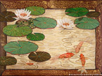 Goldfish Pond  #PPR-017,  Original Acrylic on Canvas: 72  x 96 inches,  Sold;  Stretched and Gallery Wrapped Limited Edition Archival Print on Canvas: 40  x 56 inches     $1590-.  Custom   sizes, colors, and commissions are also available.  For more information or to order, please visit our  ABOUT  page or call us at 561-691-1110.