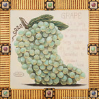 Grapes  #FFV-002,  Original Acrylic on Canvas: 65  x  65 inches   $3900;  Stretched and Gallery Wrapped Limited Edition Archival Print on Canvas: 40 x 40 inches   $1500.  Custom  sizes, colors, and commissions are also available.  For more information or to order, please visit our ABOUT page or call us at   561-691-1110.