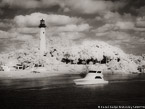 Lighthouse , Jupiter  #YNS-243.  Infrared Photograph,  Stretched and Gallery Wrapped, Limited Edition Archival Print on Canvas:  56 x 40 inches, $1590.  Custom Proportions and Sizes are Available.  For more information or to order please visit our ABOUT page or call us at 561-691-1110.