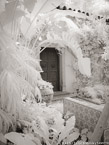 Doorway , Palm Beach #YNL-307.  Infrared Photograph,  Stretched and Gallery Wrapped, Limited Edition Archival Print on Canvas:  40 x 56 inches, $1590.  Custom Proportions and Sizes are Available.  For more information or to order please visit our ABOUT page or call us at 561-691-1110.