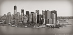 Skyline , New York #YNL-344.  Black-White Photograph,  Stretched and Gallery Wrapped, Limited Edition Archival Print on Canvas:  72 x 36 inches, $1620.  Custom Proportions and Sizes are Available.  For more information or to order please visit our ABOUT page or call us at 561-691-1110.