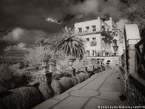 Garden , Capri Italy #YNL-418.  Infrared Photograph,  Stretched and Gallery Wrapped, Limited Edition Archival Print on Canvas:  56 x 40 inches, $1590.  Custom Proportions and Sizes are Available.  For more information or to order please visit our ABOUT page or call us at 561-691-1110.