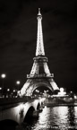 Eiffel Tower, Paris France #YNL-787.  Black-White Photograph,  Stretched and Gallery Wrapped, Limited Edition Archival Print on Canvas:  40 x 68 inches, $1620.  Custom Proportions and Sizes are Available.  For more information or to order please visit our ABOUT page or call us at 561-691-1110.