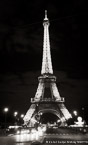 Eiffel Tower, Paris France #YNL-789.  Black-White Photograph,  Stretched and Gallery Wrapped, Limited Edition Archival Print on Canvas:  40 x 68 inches, $1620.  Custom Proportions and Sizes are Available.  For more information or to order please visit our ABOUT page or call us at 561-691-1110.
