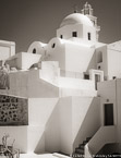 Church , Santorini Greece #YNL-528.  Infrared Photograph,  Stretched and Gallery Wrapped, Limited Edition Archival Print on Canvas:  40 x 56 inches, $1590.  Custom Proportions and Sizes are Available.  For more information or to order please visit our ABOUT page or call us at 561-691-1110.