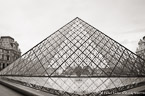 Louvre , Paris France #YNL-777.  Black-White Photograph,  Stretched and Gallery Wrapped, Limited Edition Archival Print on Canvas:  60 x 40 inches, $1590.  Custom Proportions and Sizes are Available.  For more information or to order please visit our ABOUT page or call us at 561-691-1110.