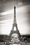 Eiffel Tower, Paris France #YNL-795.  Black-White Photograph,  Stretched and Gallery Wrapped, Limited Edition Archival Print on Canvas:  40 x 60 inches, $1590.  Custom Proportions and Sizes are Available.  For more information or to order please visit our ABOUT page or call us at 561-691-1110.