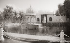 Tropical Garden, Udaipur India #YNL-838.  Infrared Photograph,  Stretched and Gallery Wrapped, Limited Edition Archival Print on Canvas:  60 x 40 inches, $1590.  Custom Proportions and Sizes are Available.  For more information or to order please visit our ABOUT page or call us at 561-691-1110.
