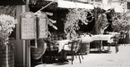 Cafe , Limassol Cyprus #YNL-472.  Infrared Photograph,  Stretched and Gallery Wrapped, Limited Edition Archival Print on Canvas:  72 x 36 inches, $1620.  Custom Proportions and Sizes are Available.  For more information or to order please visit our ABOUT page or call us at 561-691-1110.