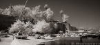 Marina , Antalya Turkey #YNL-496.  Infrared Photograph,  Stretched and Gallery Wrapped, Limited Edition Archival Print on Canvas:  68 x 30 inches, $1560.  Custom Proportions and Sizes are Available.  For more information or to order please visit our ABOUT page or call us at 561-691-1110.